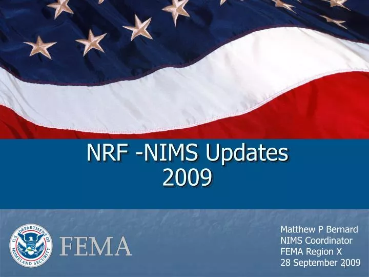 nrf nims updates 2009