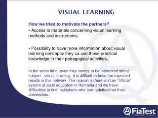 VISUAL LEARNING