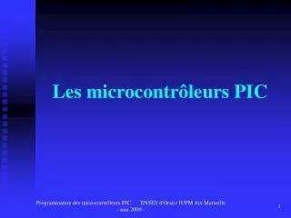 les microcontr leurs pic
