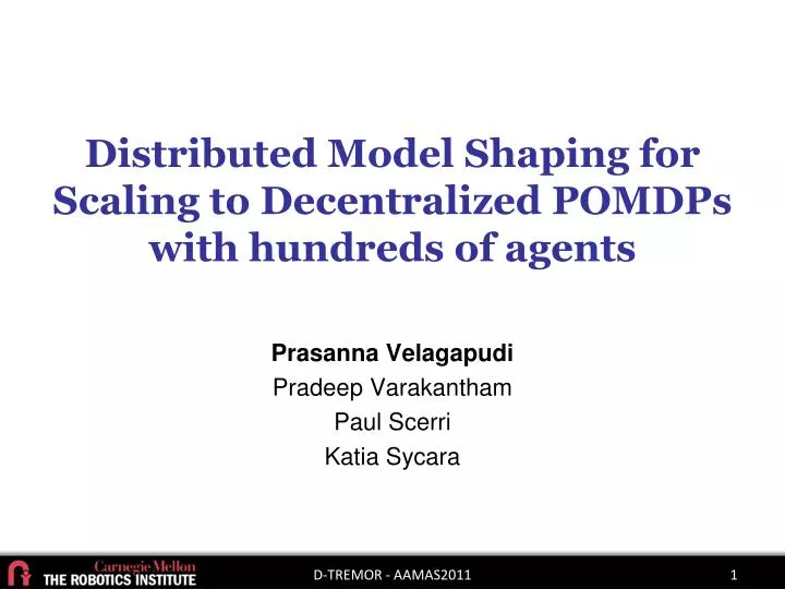 distributed model shaping for scaling to decentralized pomdps with hundreds of agents