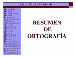 resumen de ortograf a