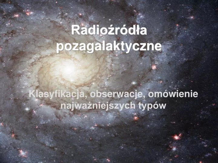 radio r d a pozagalaktyczne