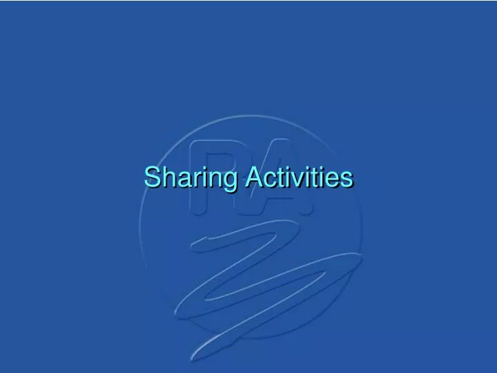 sharing activities