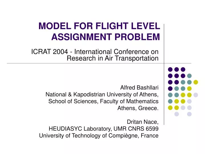 model for flight level assignment problem
