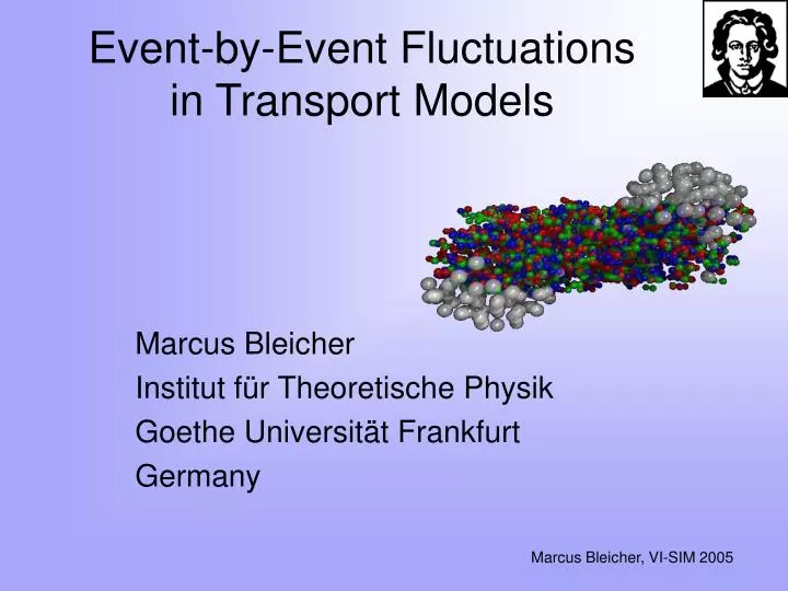 event by event fluctuations in transport models