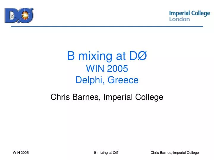 b mixing at d win 2005 delphi greece