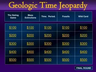 Geologic Time Jeopardy