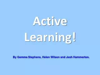 Active Learning!