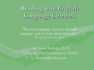 Reading with English Language Learners