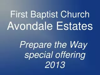 First Baptist Church Avondale Estates