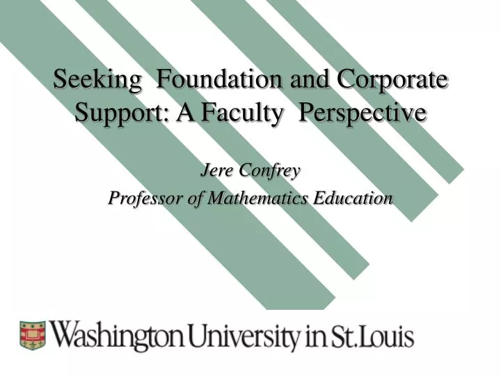 seeking foundation and corporate support a faculty perspective