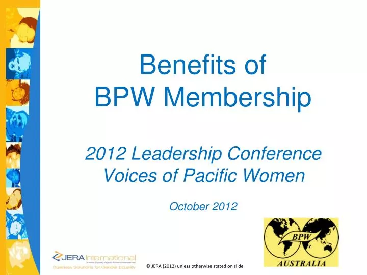 benefits of bpw membership cc 2012 leadership conference voices of pacific women october 2012