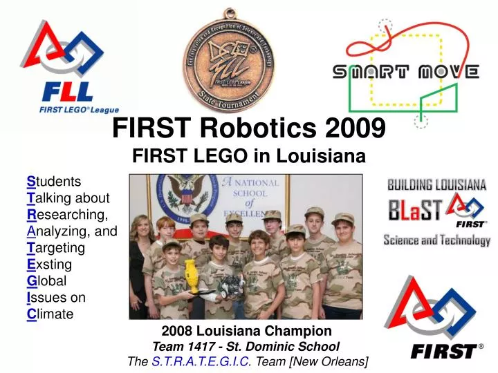 first robotics 2009 first lego in louisiana