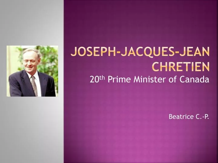 joseph jacques jean chretien