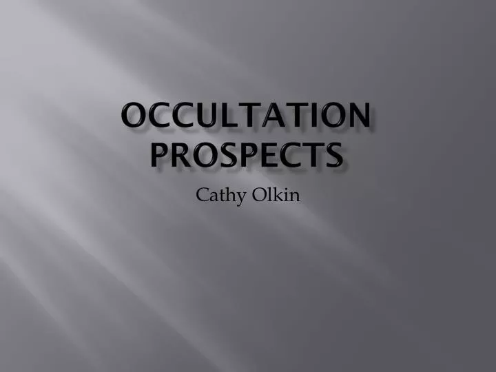 occultation prospects