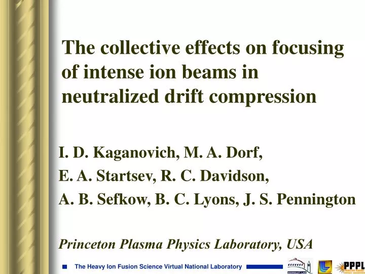 the collective effects on focusing of intense ion beams in neutralized drift compression