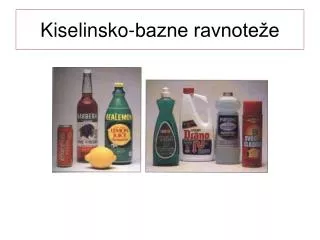 kiselinsko bazne ravnote e