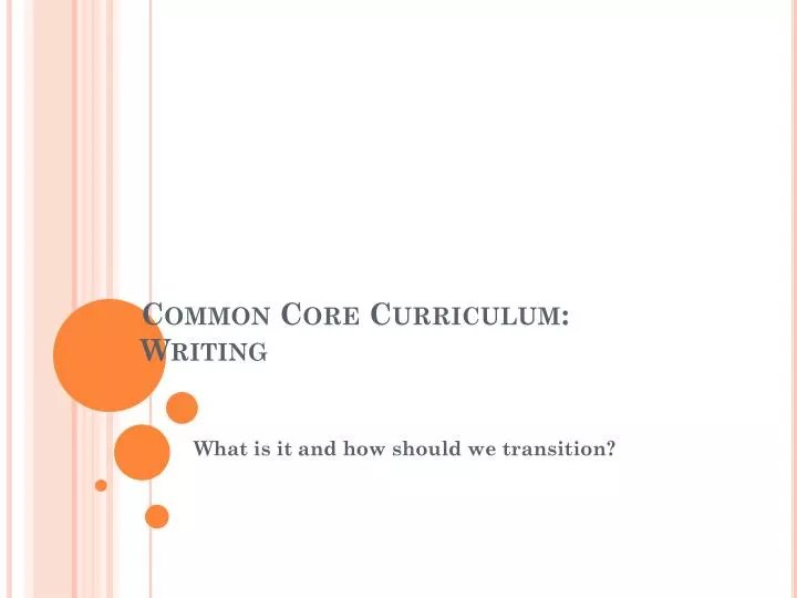 common core curriculum writing