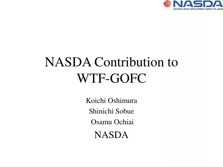 nasda contribution to wtf gofc