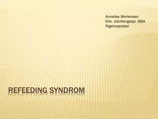 refeeding syndrom