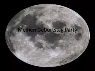 meinen geburtstag party