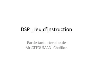 dsp jeu d instruction