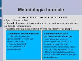 metodologia tutoriale