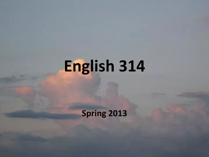 english 314