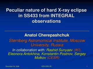 Peculiar nature of hard X-ray eclipse in SS433 from INTEGRAL observations