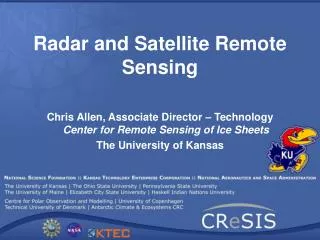 Radar and Satellite Remote Sensing