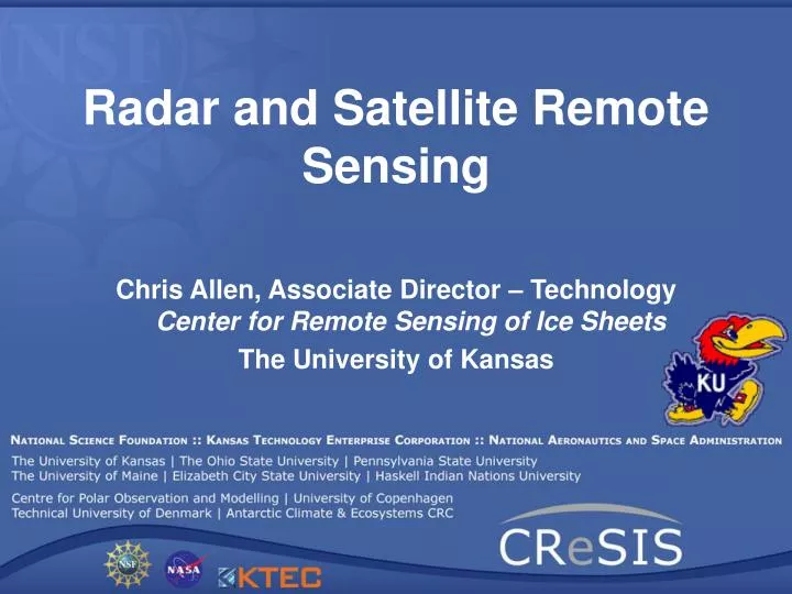 radar and satellite remote sensing