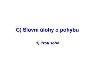 c slovn lohy o pohybu