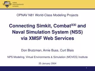 OPNAV N81 World-Class Modeling Projects