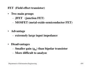 FET (Field effect transistor)