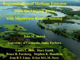 Regionalization of Methane Emission from the Amazon Basin with Microwave Remote Sensing