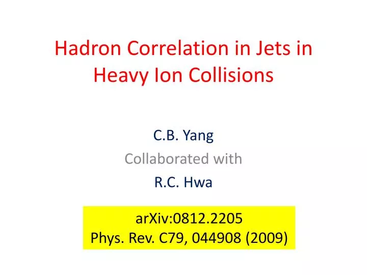 hadron correlation in jets in heavy ion collisions