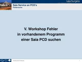 saia service an pcd s fehlersuche