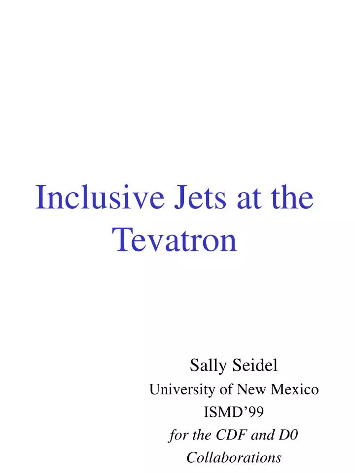 inclusive jets at the tevatron