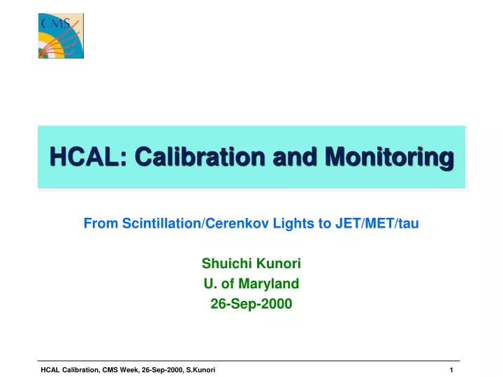hcal calibration and monitoring