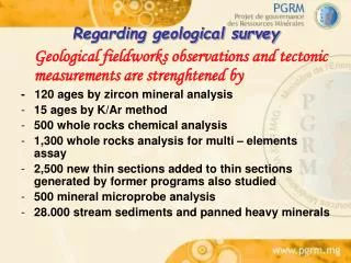 regarding geological survey