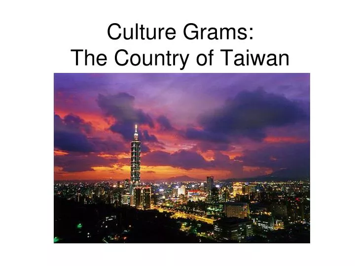 culture grams the country of taiwan