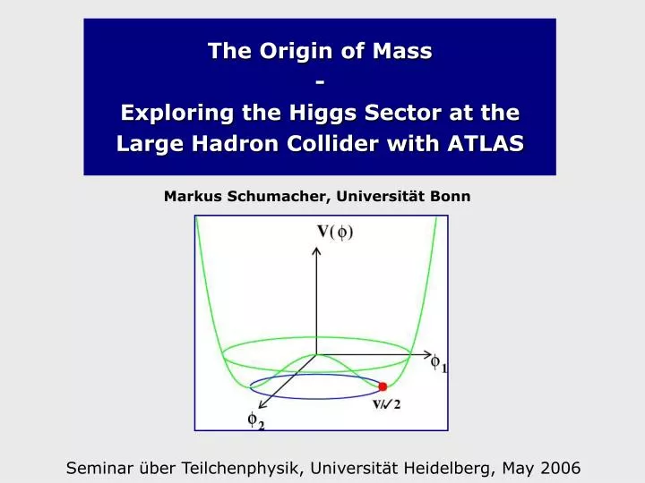 the origin of mass exploring the higgs sector at the large hadron collider with atlas