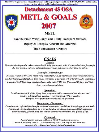 Detachment 45 OSA METL &amp; GOALS 2007