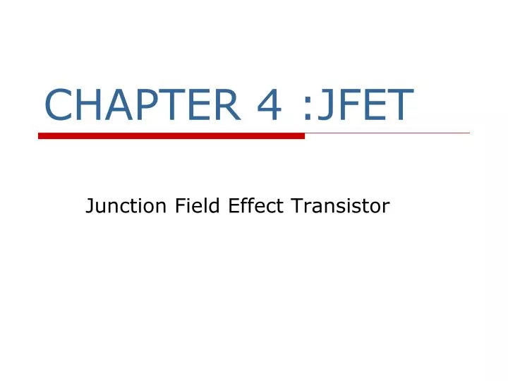 chapter 4 jfet