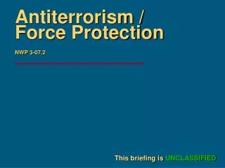 Antiterrorism / Force Protection NWP 3-07.2