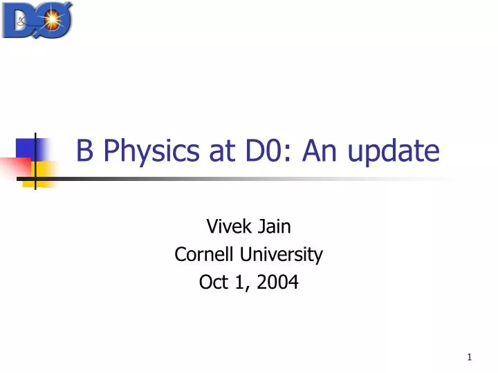 b physics at d0 an update