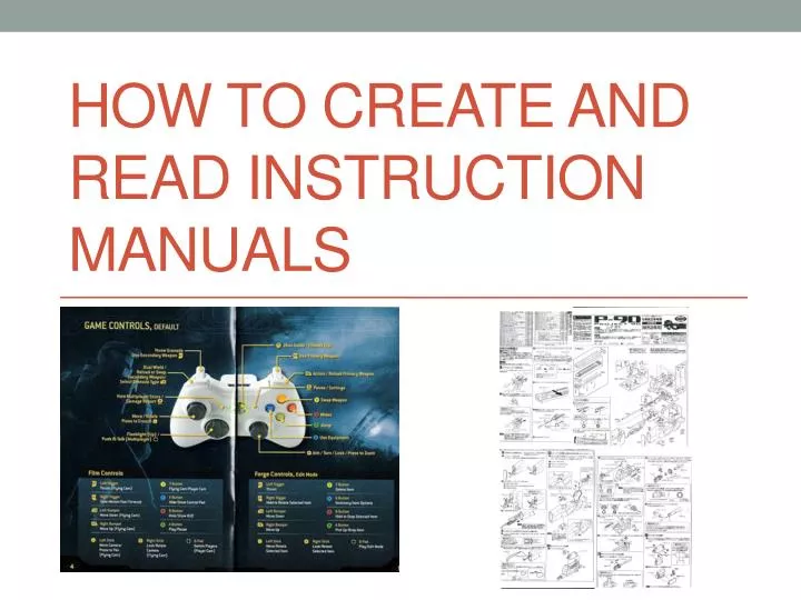 how to create and read instruction manuals