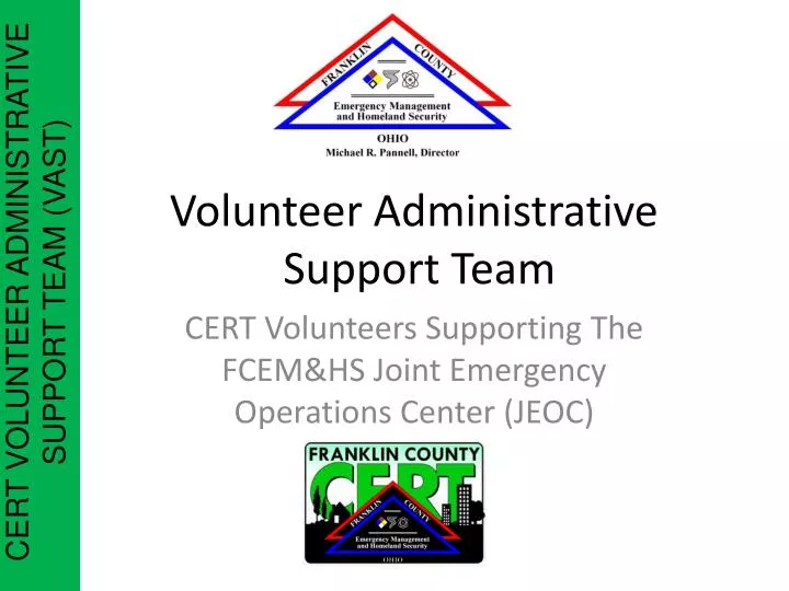 volunteer administrative support team