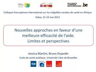 nouvelles approches en faveur d une meilleure efficacit de l aide limites et perspectives