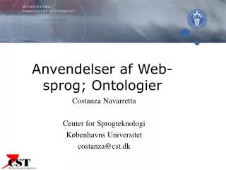 anvendelser af web sprog ontologier